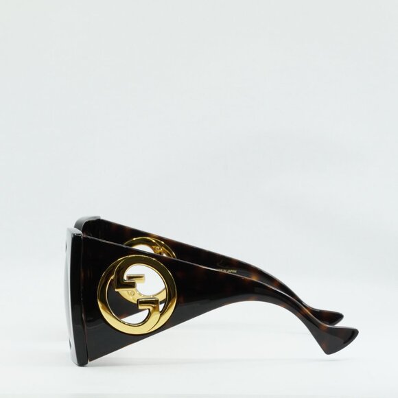 🕶️ New Gucci GG1254S 002 Sunglasses - Dark Havana Frame, Brown Lenses - Picture 5 of 10